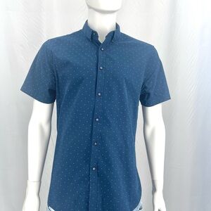 Cactus Navy Polka Dot Casual Shirt